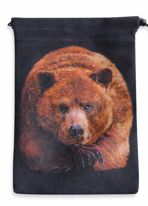Grizzly Guardian Drawstring Pouch