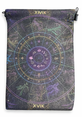 Zodiac Wheel Chart Drawstring Pouch