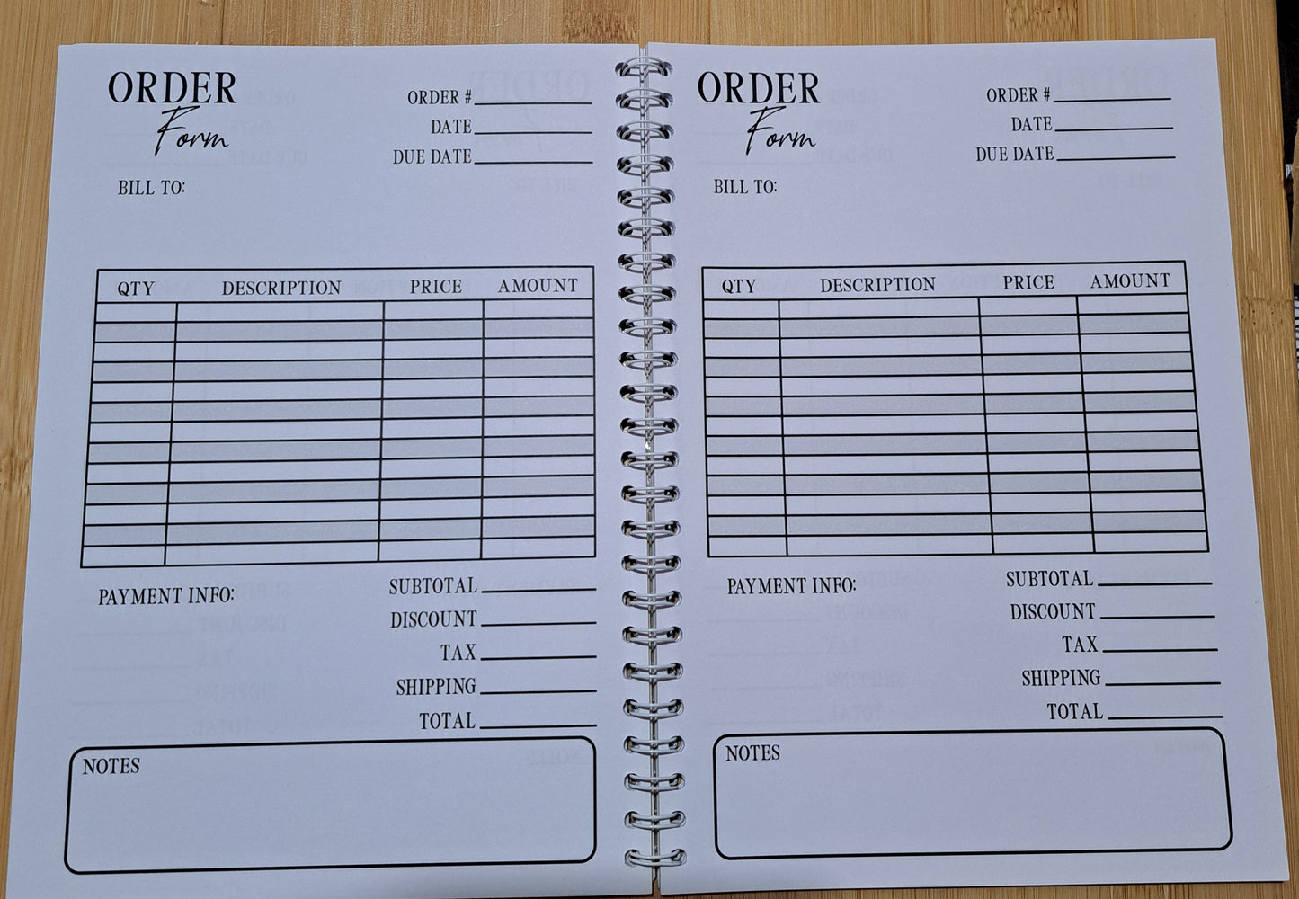 Leopard Print Order Book