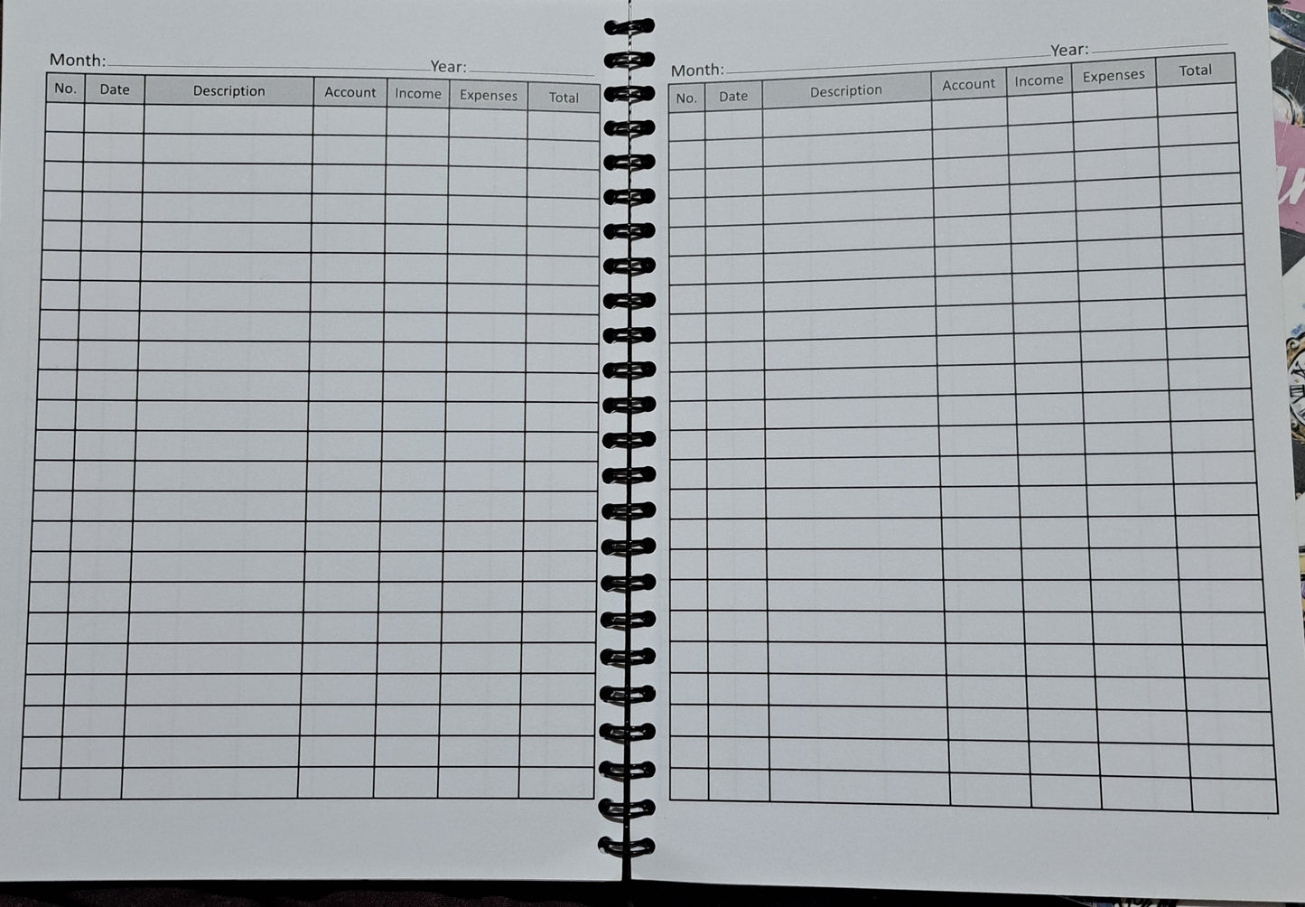 Leopard print cover Income and Expenditure book