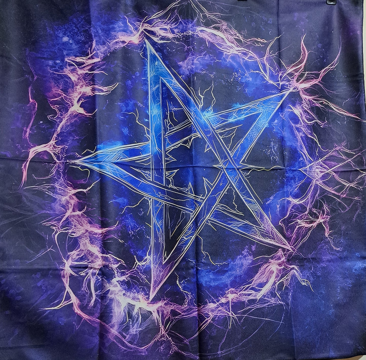 Large tarot/wall cloth, blue/purple pentagram
