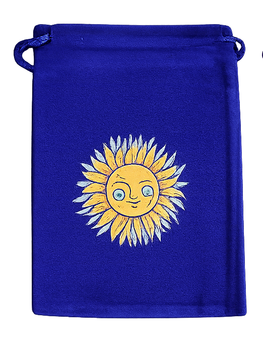 Whimsical Celestial Sun Drawstring Pouch