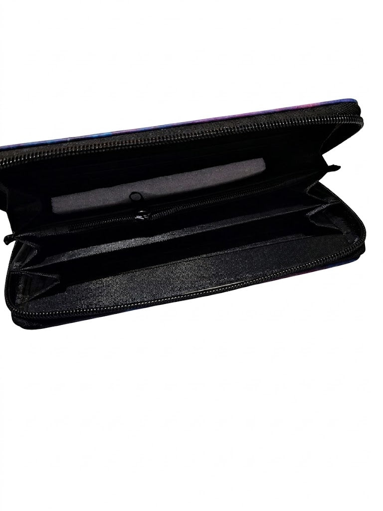 Cosmic Alpha | Nebula Wolf Zip-Around Wallet