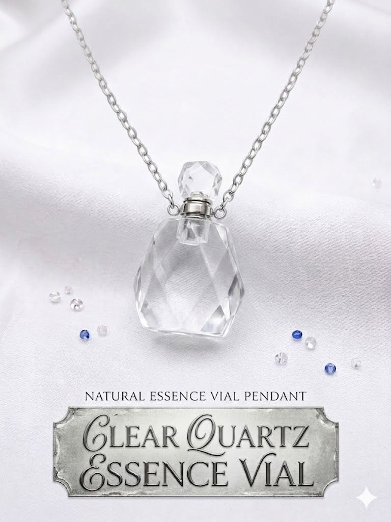 Clear Quartz Essence Vial Necklace