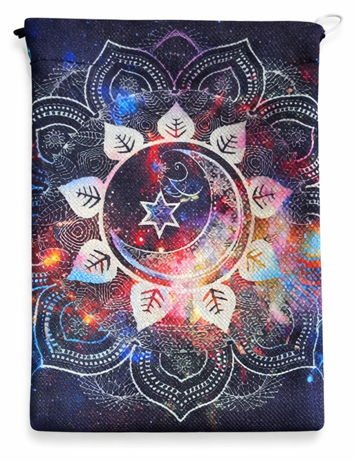 Galactic Mandala Drawstring Pouch