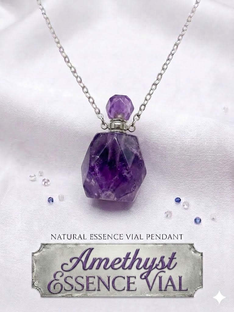 Amethyst Essence Vial Necklace