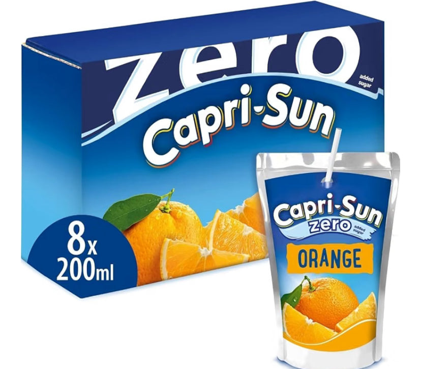 Capri-Sun Zero Orange Kids Juice Drink Multipack, 8x200ml
