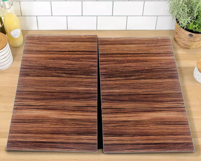 2 Pcs Universal Glass Stove Hob Cover Cutting Chopping Boards Worktop Protectors