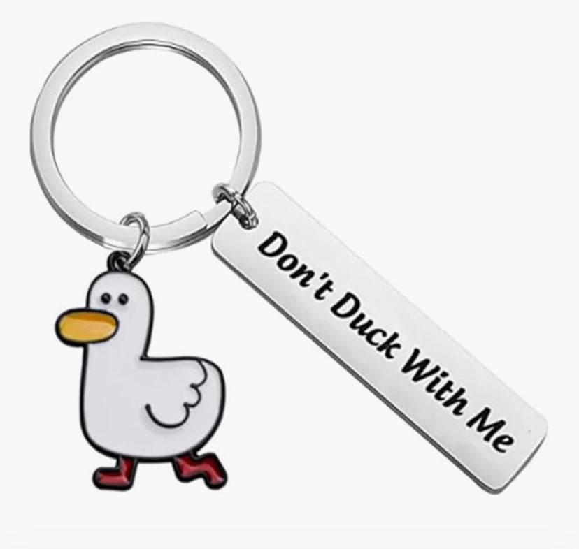 Cartoon Duck Keychain Don’t Duck with Me