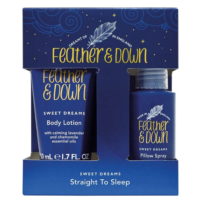 Feather & Down Straight to Sleep Gift Set (50ml Pillow Spray & 50ml Body Lotion)