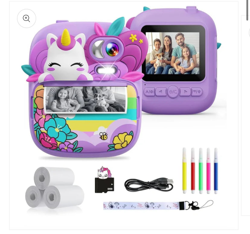 TIATUA Kids Instant Print Camera, 2.4'' Digital Toy for 3-14 Year Old