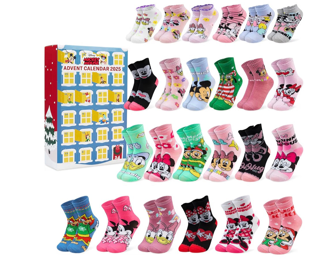Get Trend Disney Princess & Villains Socks Advent Calendar 2026
Size 3-8, 24 Pairs of Breathable Casual Soft-Knit Socks