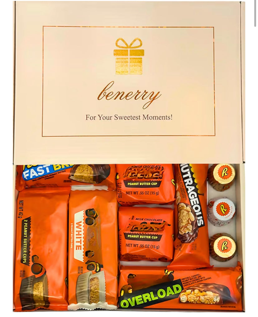 Luxury Chocolate Letterbox Gift – 10 American Peanut Assorted Chocolates – Gift for Birthdays, Father’s Day, Mother’s Day, Christmas, Thank You, Him, Her, Kids