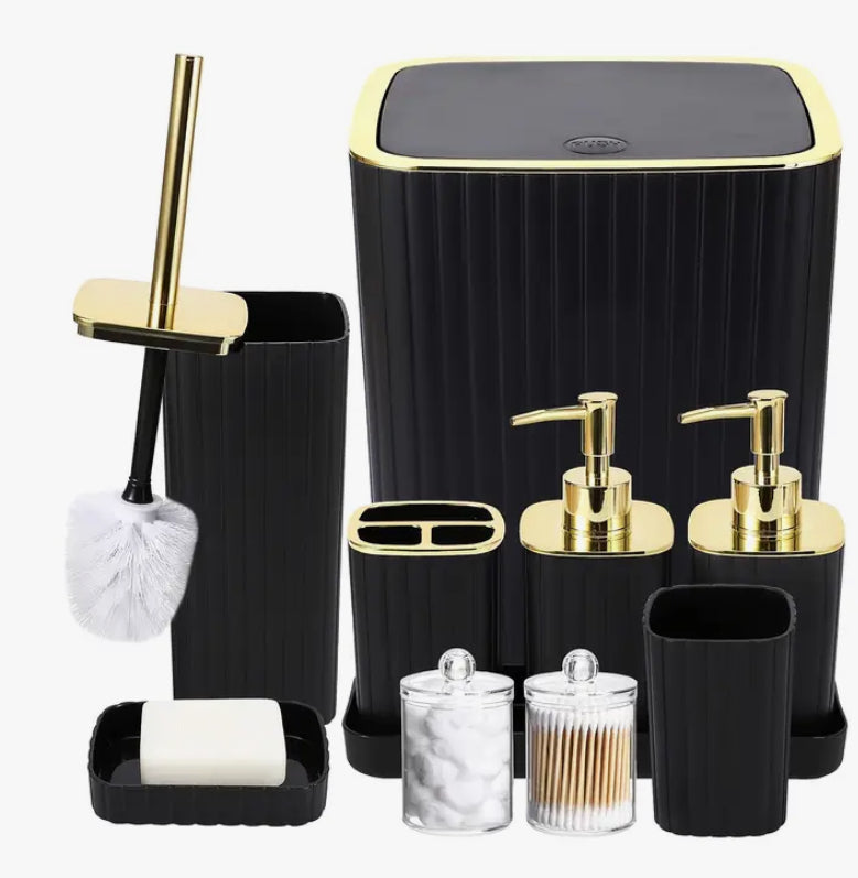 White and Golden Bathroom Accessory