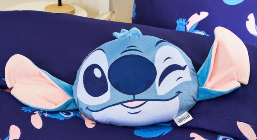 Stitch Shaped Cushion - Blue