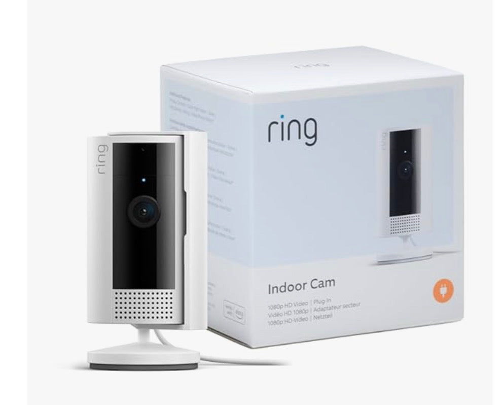 Ring Indoor Camera (2nd Gen) Plug-In Pet Security Camera 1080p HD, Two-Way Talk, Wifi, Privacy Cover, DIY alternative to CCTV system