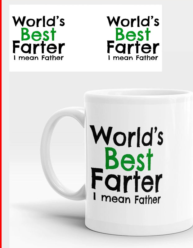 Awesome WORLDS BEST FARTER / FATHER Funny Novelty Birthday Gift Coffee Mug
