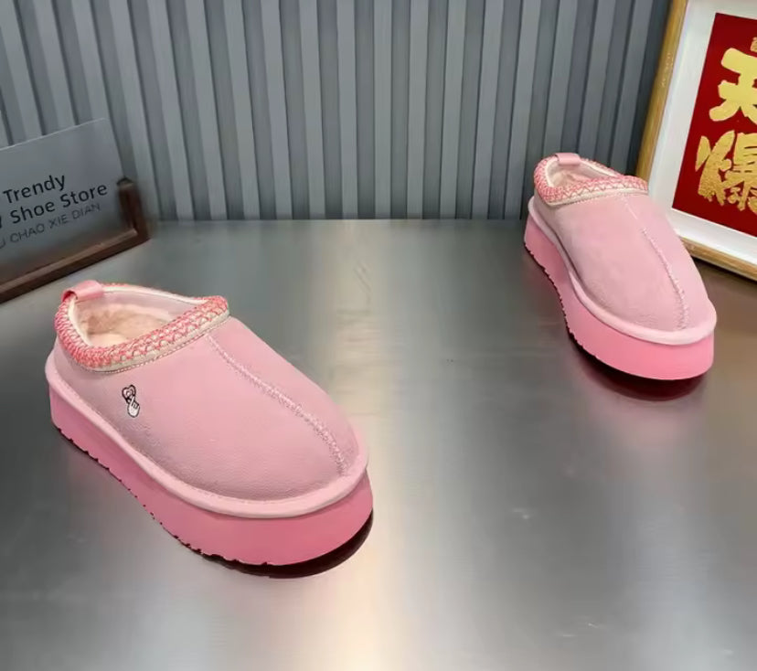 Fur lined slippers
