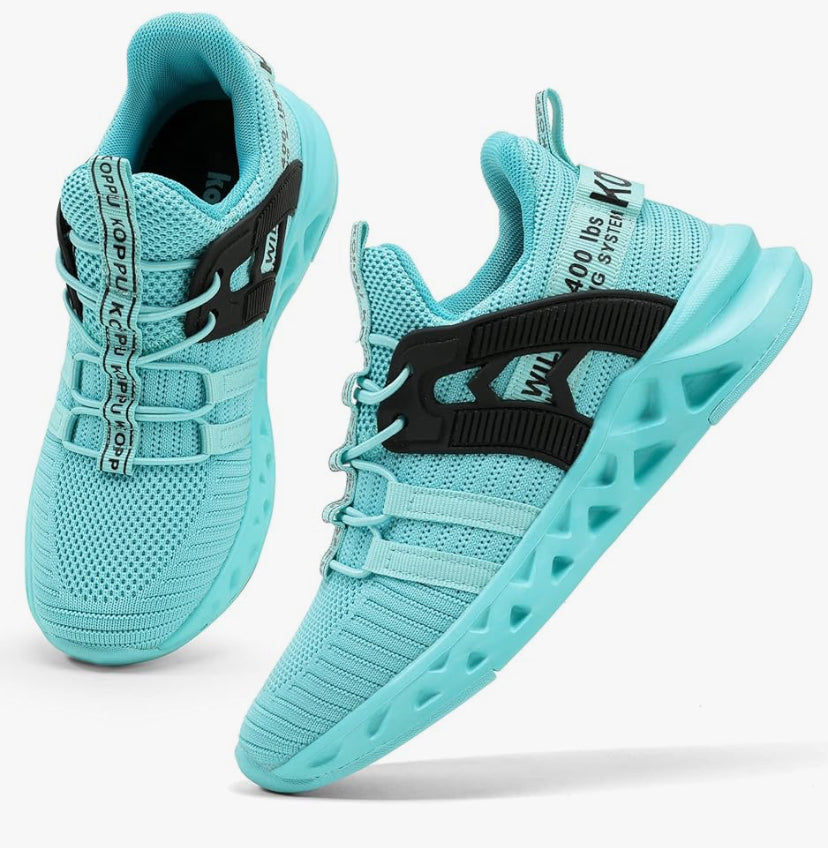 Kricely Boys Kids Trainers Boys Tennis Shoes Girls Running Walking Shoes School Gym Sports Trainers Breathable Lightweight Sneakers