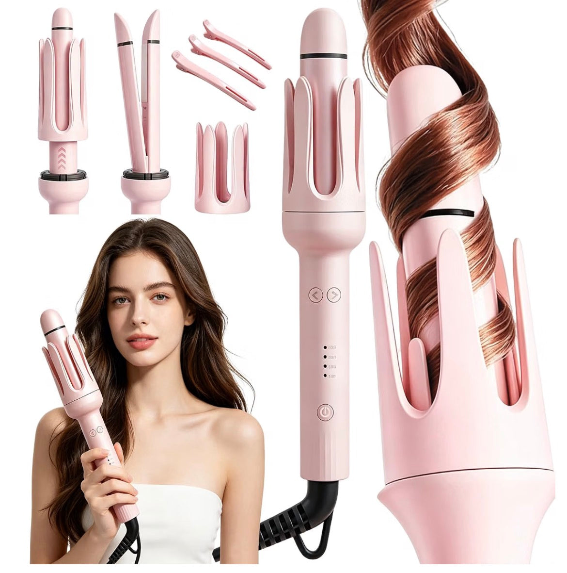 Cordless Hair Curler, Hair Curler Automatic Rotating Ceramic