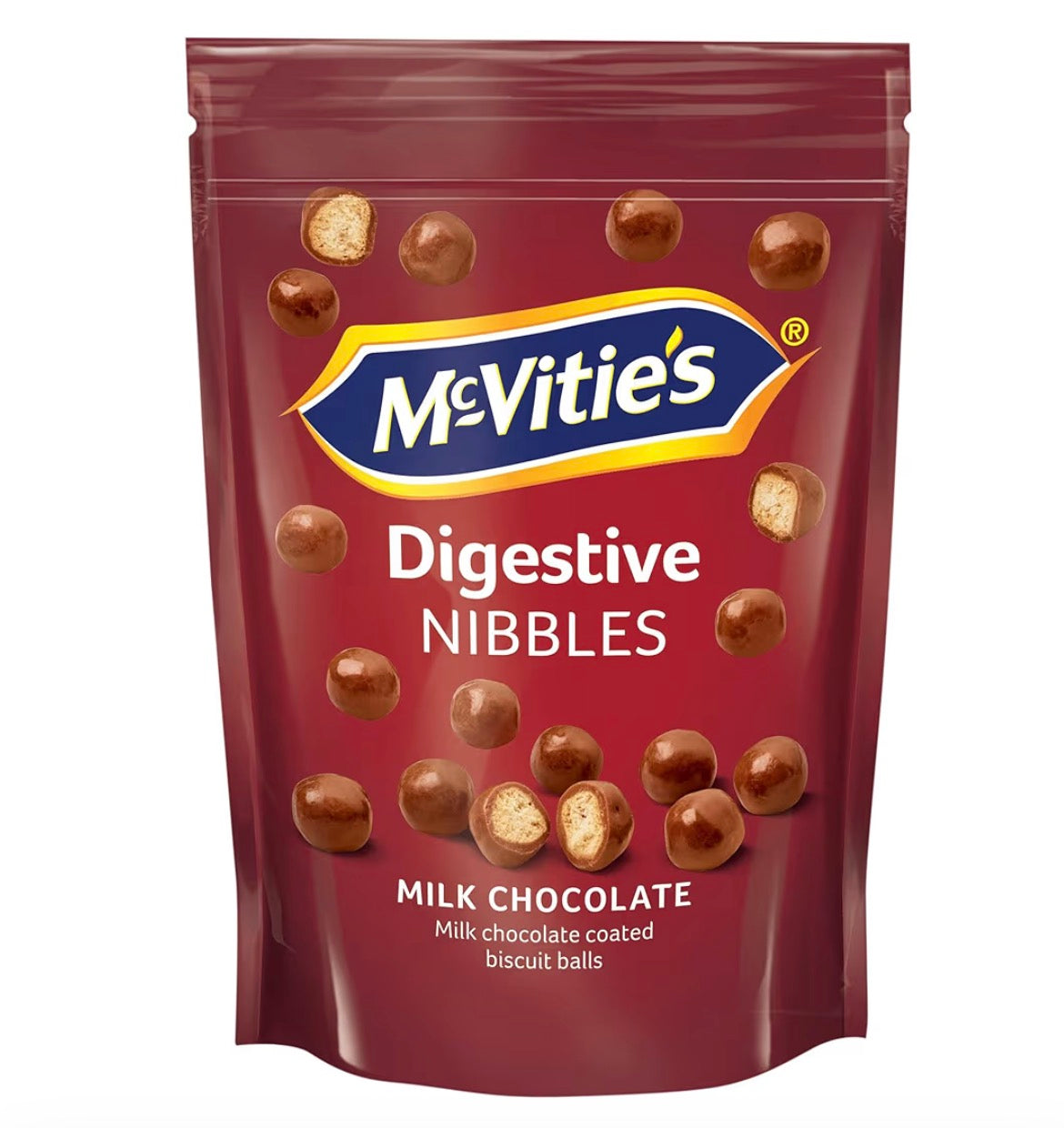 McVitie's Digestives Nibbles Milk Chocolate Coated Biscuit Balls, 80 g