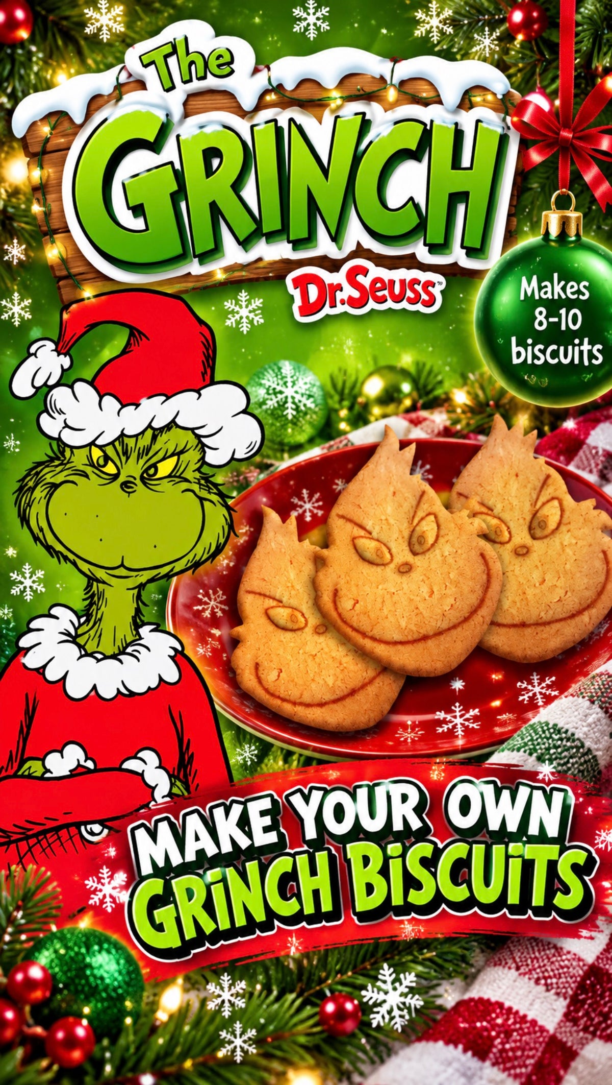 Grinch cookie kit