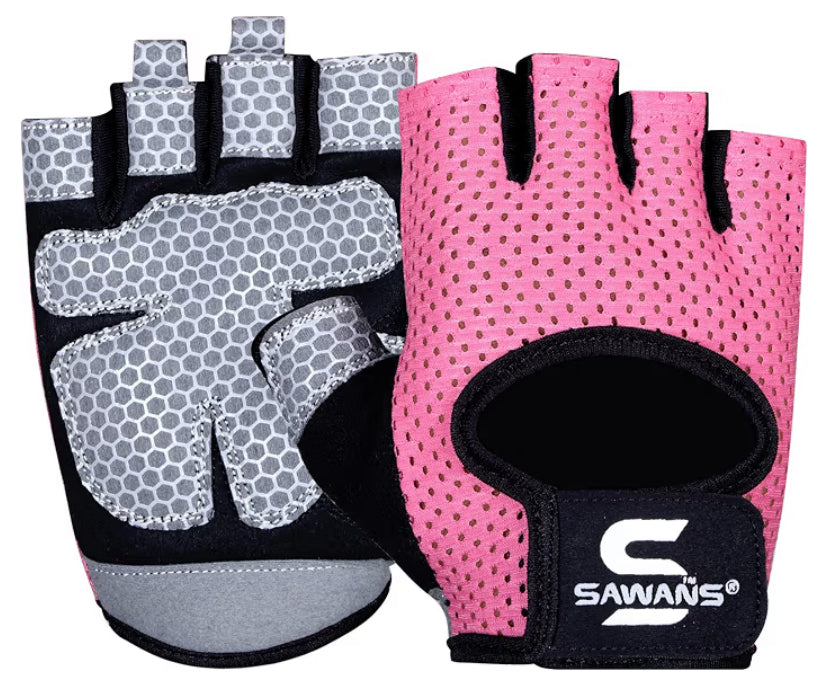 Gym Gloves for Men and Women, Breathable Gloves for Women, Silicone Non-Slip Palm Protection, for Training, Cycling