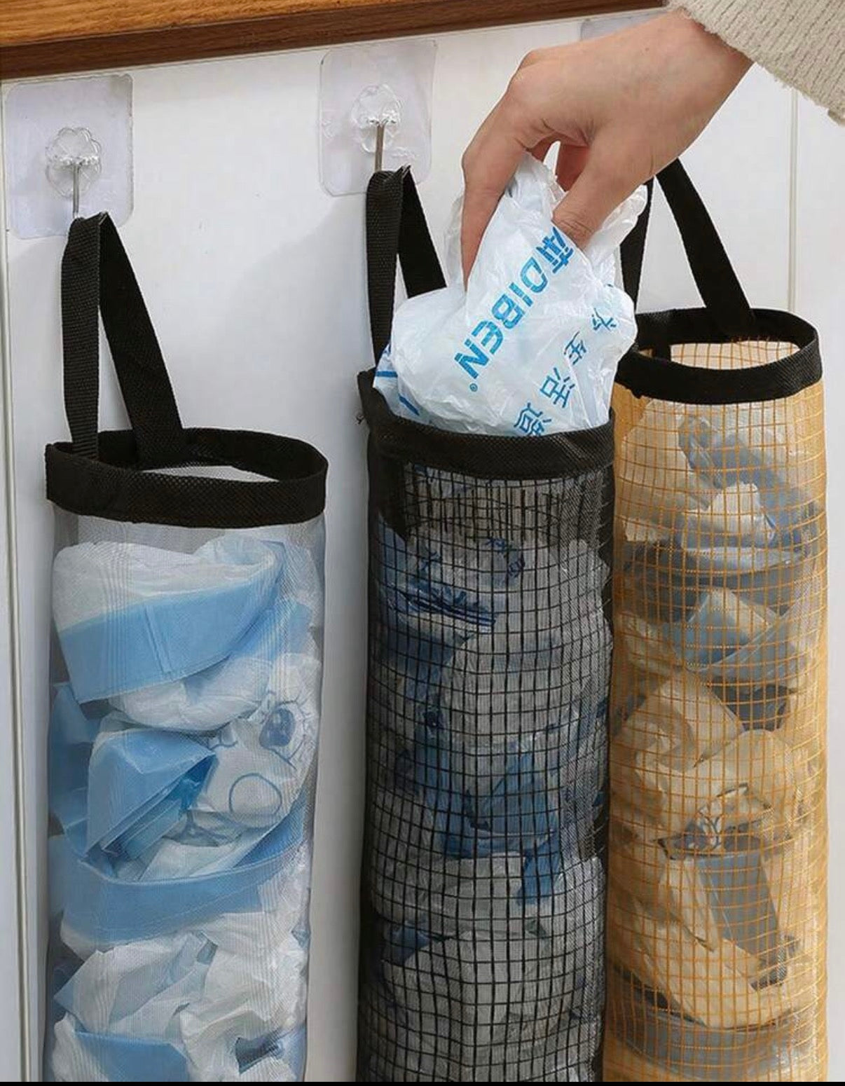 3 Wall-Mounted Plastic Bag Dispenser, Suitable For Home