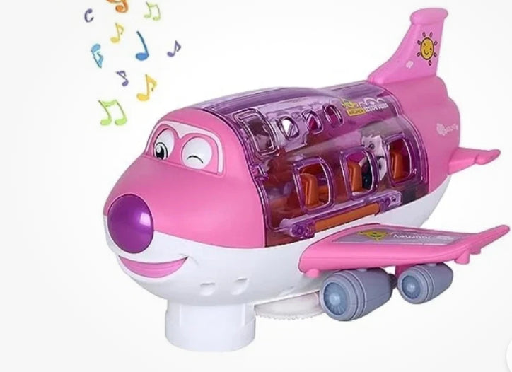 Kids Toys Electric Plane Aircraft Toys Car Airplane Model Music Simulation Boy