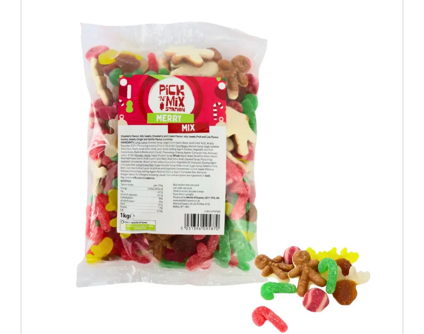 Pick n Mix Station Merry Mix - 1 x 1kg Bag
1 x 1kg Bag