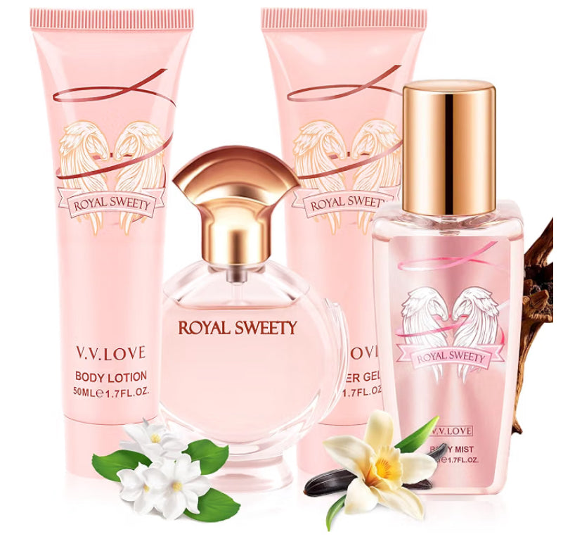Women Perfume Gift Set – 4-in-1 1.7oz Eau de Parfum
Eau de Parfum,Body Spray, Shower Gel & Body Lotion with Travel-Friendly, Perfect Gifts
