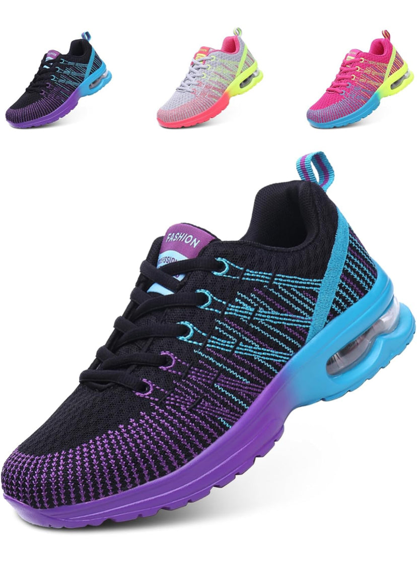 Hitmars Womens Trainers Running Shoes Lightweight Gym Shoes Breathable Wide Fit Sneakers Athletic Sports Ladies Walking Shoes Air Cushion Jogging Shoes Casual