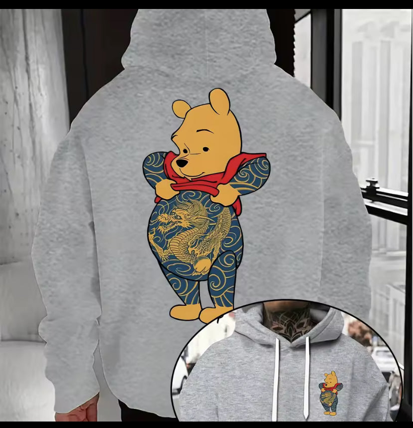 Disney Winnie The Pooh Hoodies Fashion Oversized Streetwear