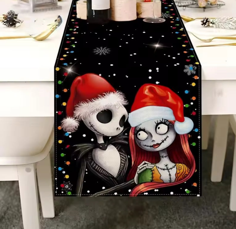 Nightmare Before Christmas Anime Jack Skellington and Sally Tablecloth