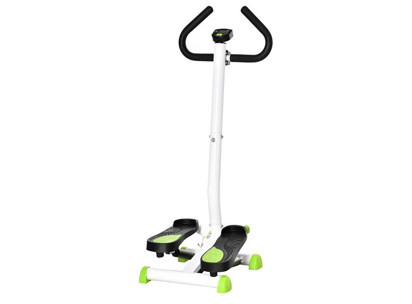 Twister Stepper, Step Machine Aerobic Exercise Workout Machine with Adjustable Resistance, LCD Screen & Handlebars