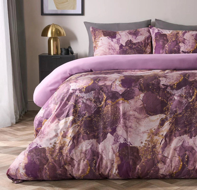 Marble Bedding Set Reversible Duvet Cover with Pillowcase