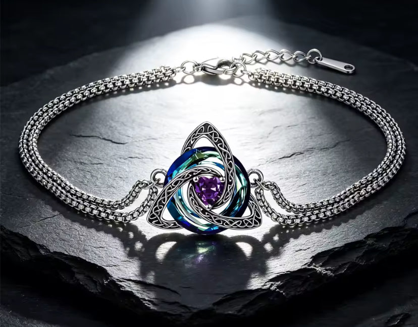 Colorful Crystal Celtic knot Bracelet
