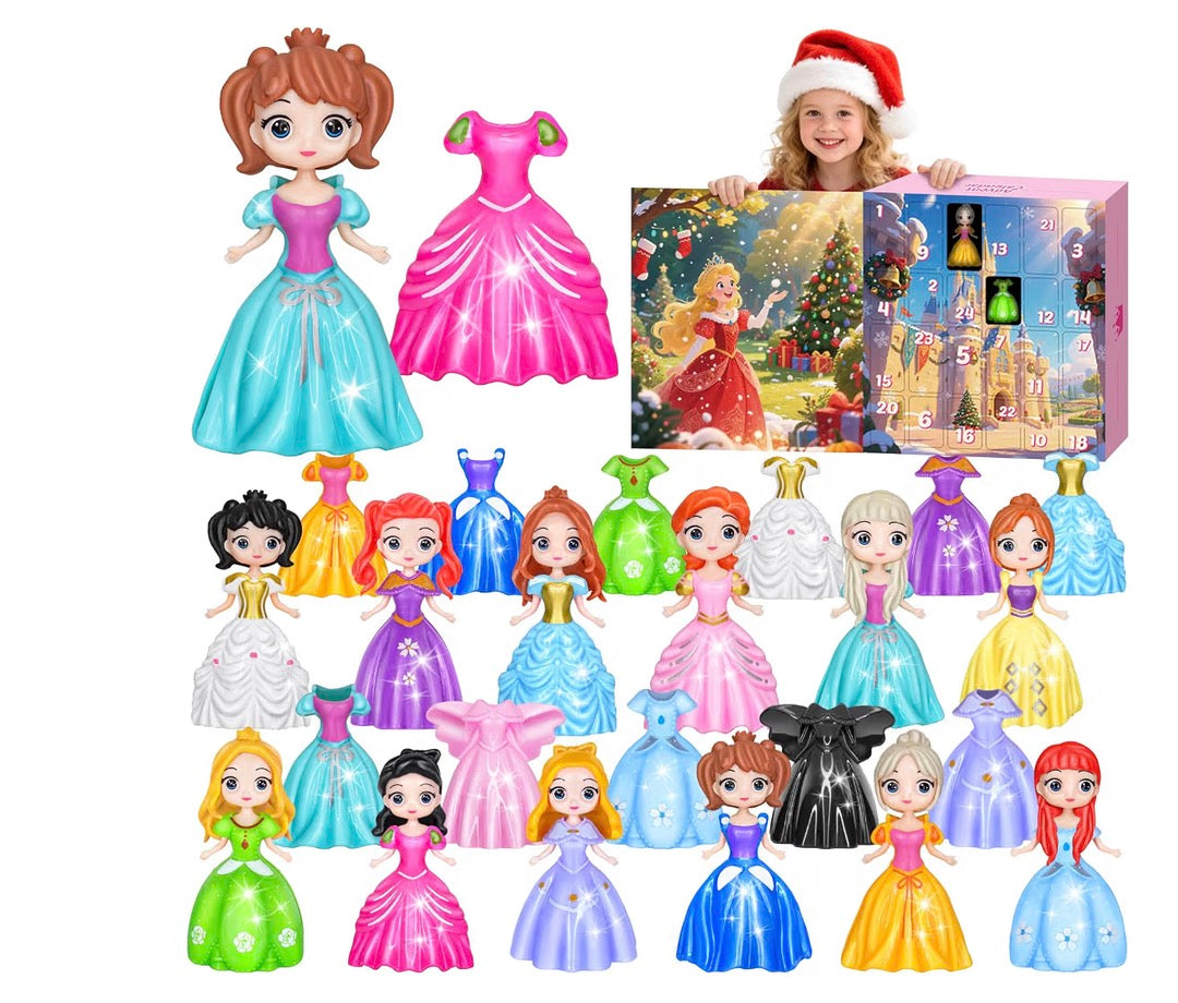 Advent Calendar 2026 Princess Dress Up Toys Set for Girls
24 Days of Princess Deformation Toys