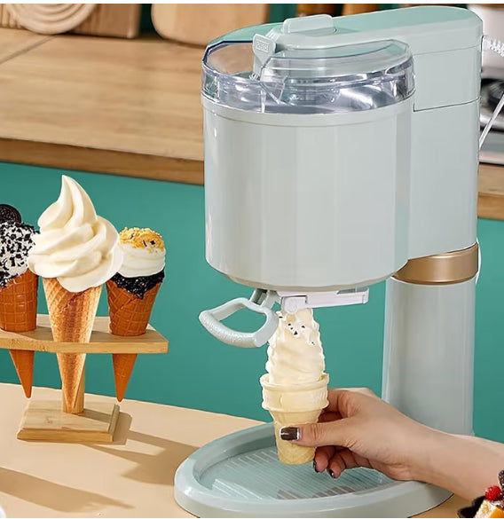 1L Soft Ice Cream Machine for Home, Automatic Mini Ice Cream Maker & Yoghurt Maker, Compact Ice Cream Machine for Bar and Café