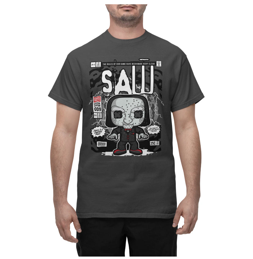 saw movie scary gift birthday horror halloween 90s 80s t shirt