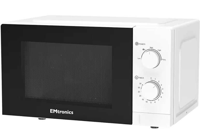20 Litre 700W Manual Control Microwave with 5 Power Levels, Defrost Function, 35 Minute Timer and Cavity Light