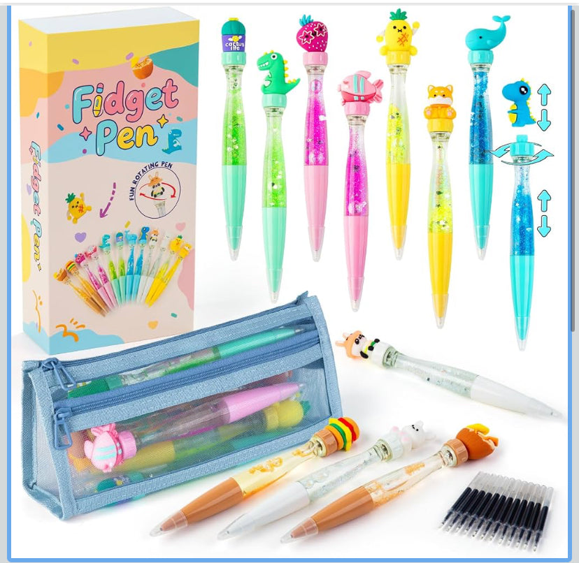 12 PCS Cute Pens, Novelty Fidget Pen, Party Bag Fillers for Kids