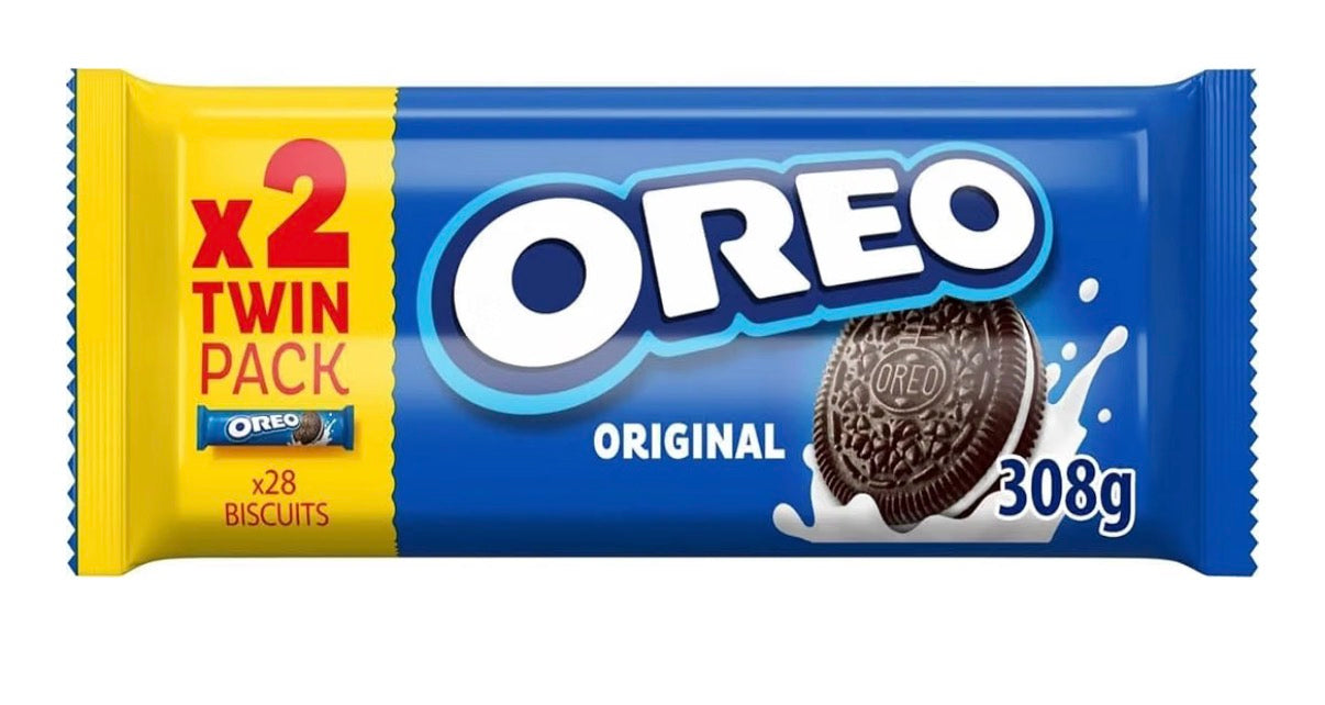 OREO Original Vanilla Sandwich Biscuit Twin Pack, 308 g (2 x 154 g)