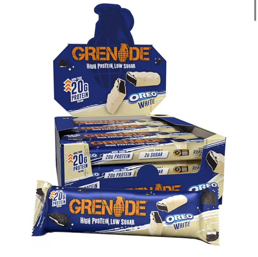 White Protein Bar - High Protein, Low Sugar, 12