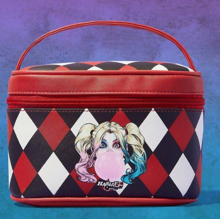 TrendsqualityHarley Quinn | ROMWE Cartoon Character Plaid Cosmetic Bag