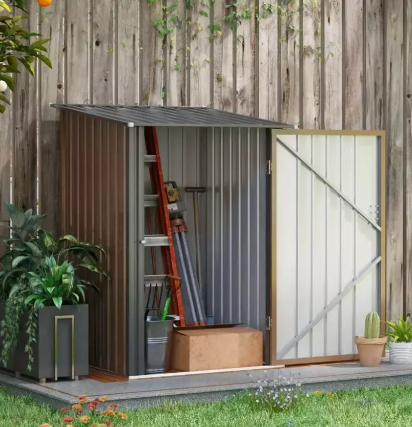 Metal Storage Shed Outdoor Garden Small Lock Tool Cabinet Utility Patio Box Unit