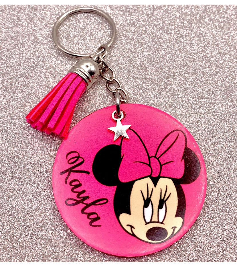 Mouse inspired personalised keyring. Handmade novelty gift!