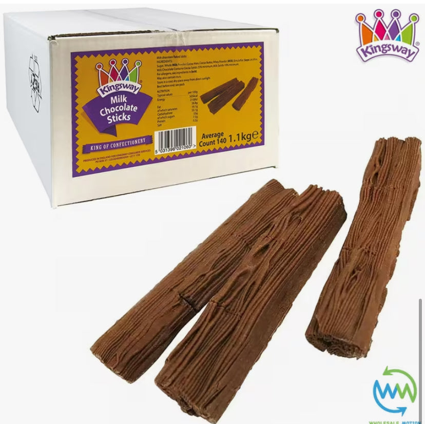 MILK CHOCOLATE STICKS Choc FLAKED STICK Candy TRADITIONAL Retro ICE CREAM FLAKE TOPPING 250g