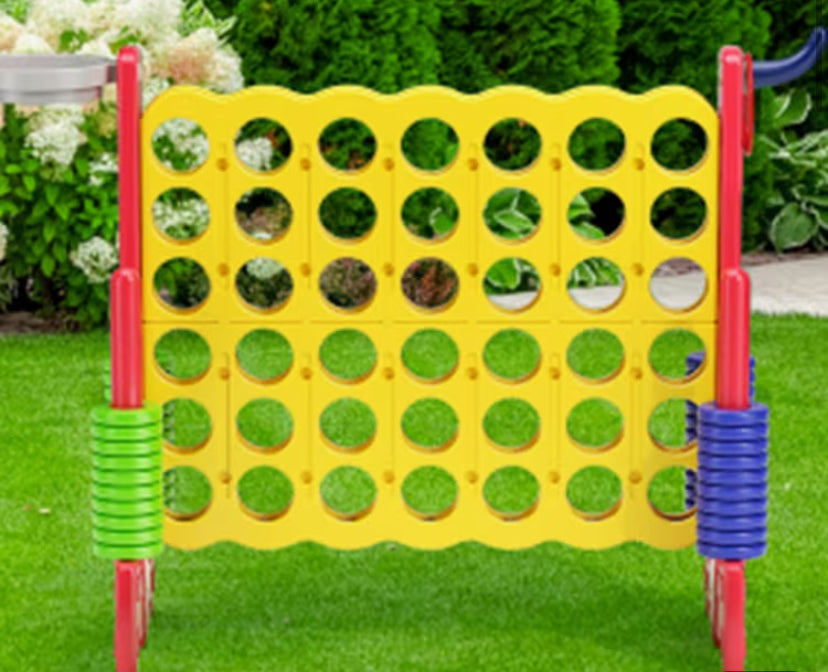 Portable Basketball Hoops Goals Family Activity Set (Indoor/Outdoor) Includes Basketball Hoop,42 Giant Rings, Set Suitable for Family (Black & White)