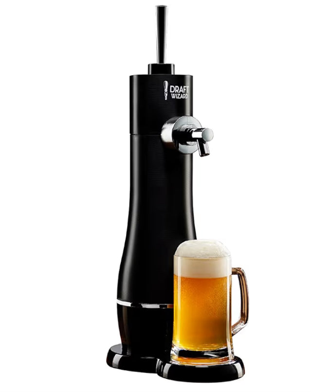Draft Wizard Ultrasonic Frothing Home Beer Dispenser for Can & Bottle Edition